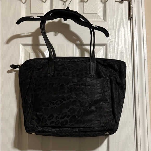 Michael Kors Black Leopard Print Tote - Picture 3 of 4